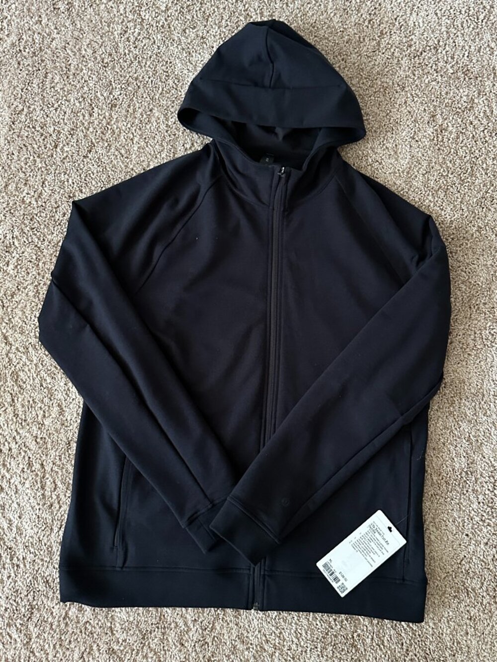 NWT Lululemon City Sweat Full Zip Hoodie - Black - Size XL